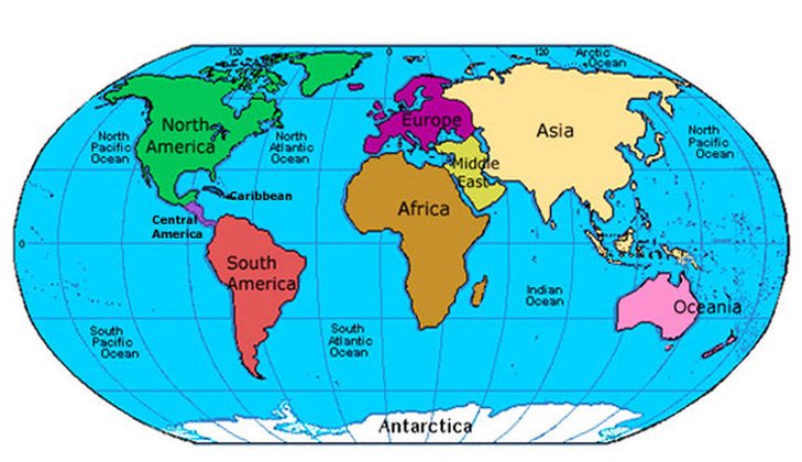 What Is The Largest Continent In The World Population Area Capital 